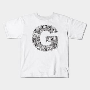 Floral Letter G Kids T-Shirt